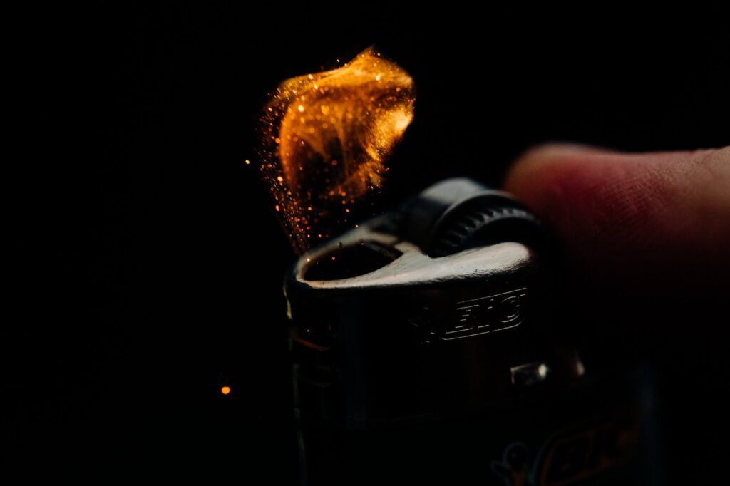 lighted lighter